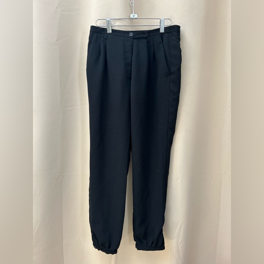 Zara Basic Women’s black trouser pant with button cuffs. Size S